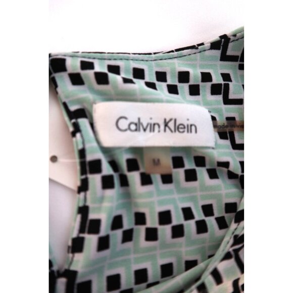Calvin Klein Women's Sleeveless Top Size Medium Geometric Pattern - Picture 9 of 14